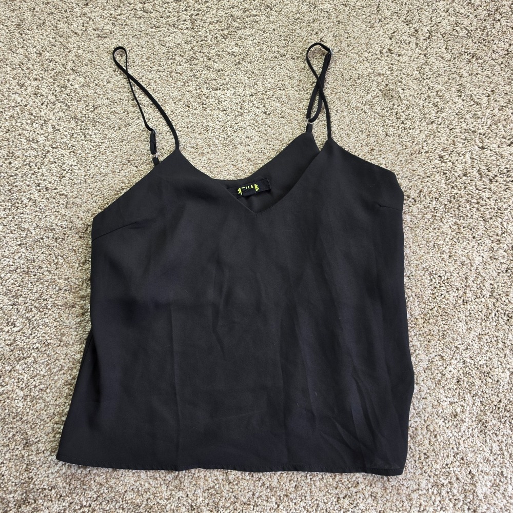 Rehab Camisole Top Womens Small Black Adjustable Spaghetti Strap V-Neck Ladies